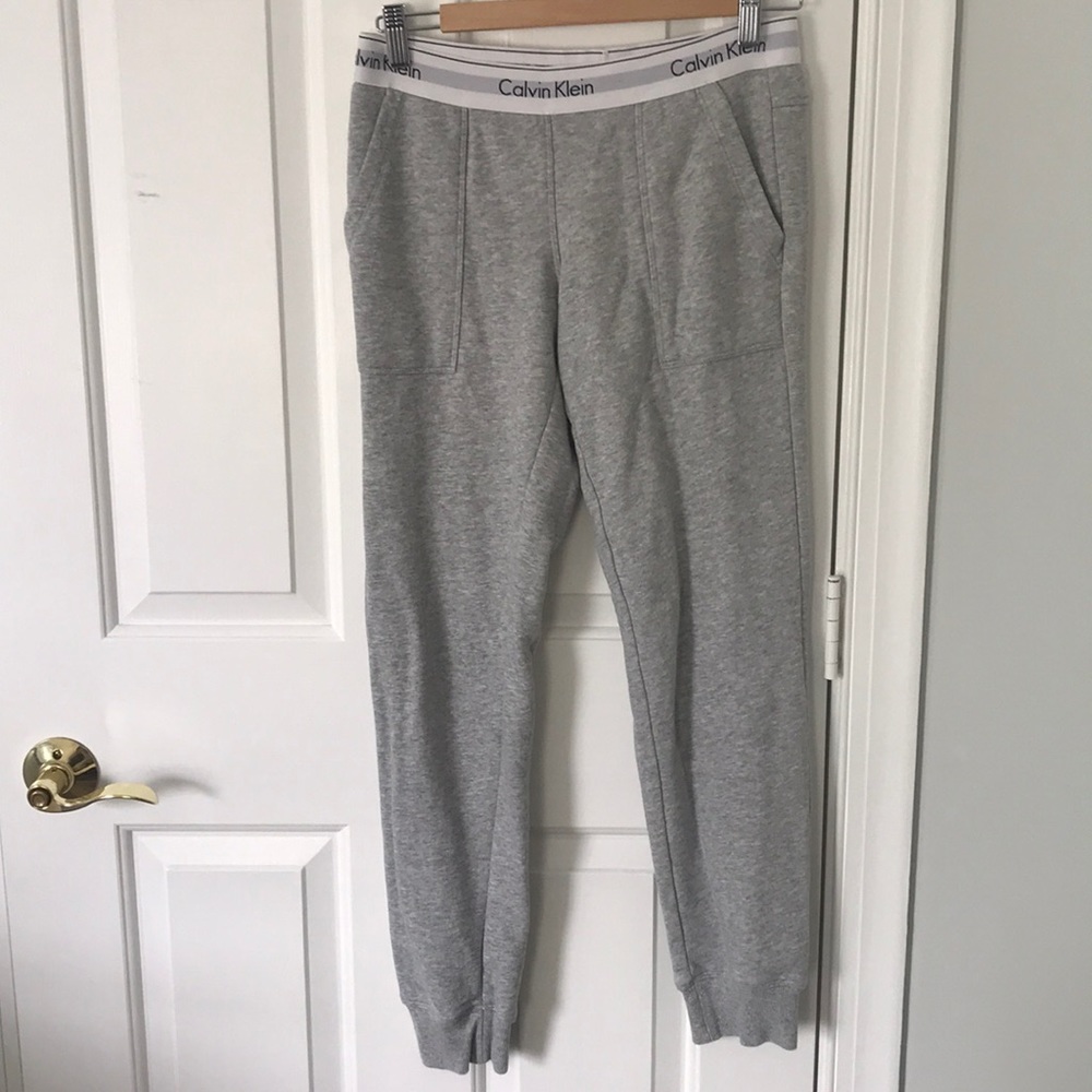 gray calvin klein joggers